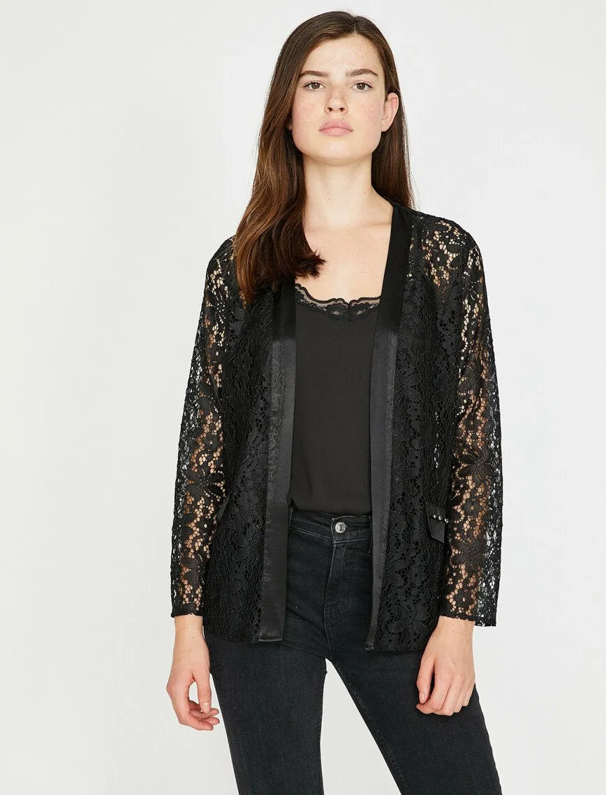 10631 Black Lace Jacket