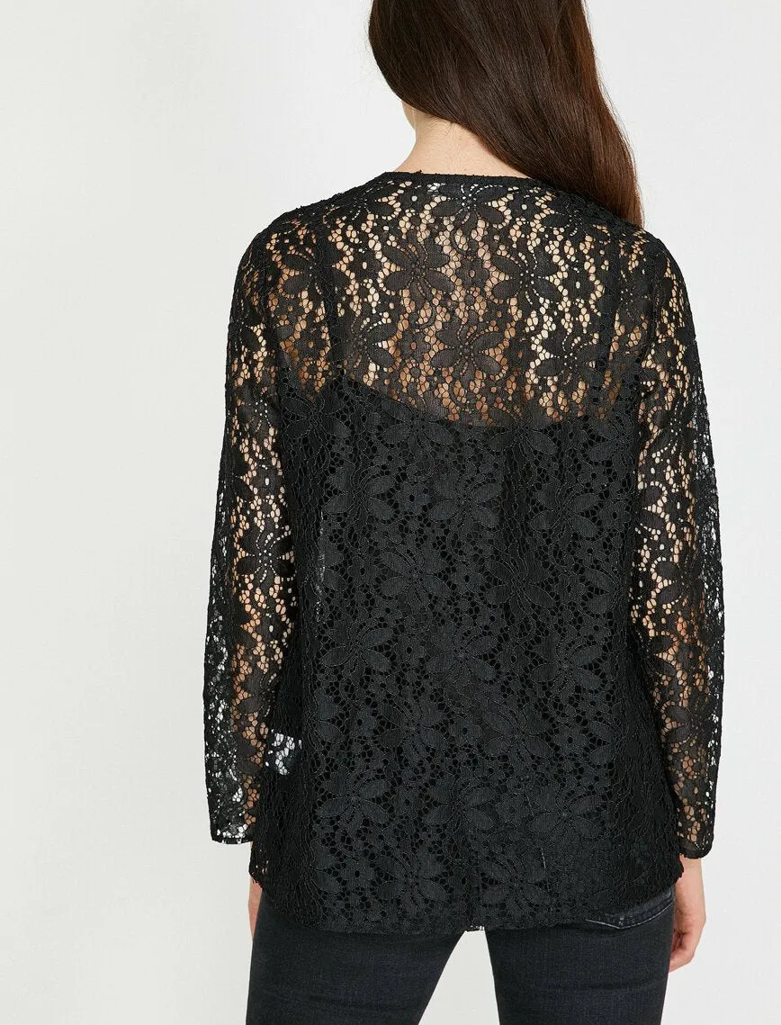 10631 Black Lace Jacket
