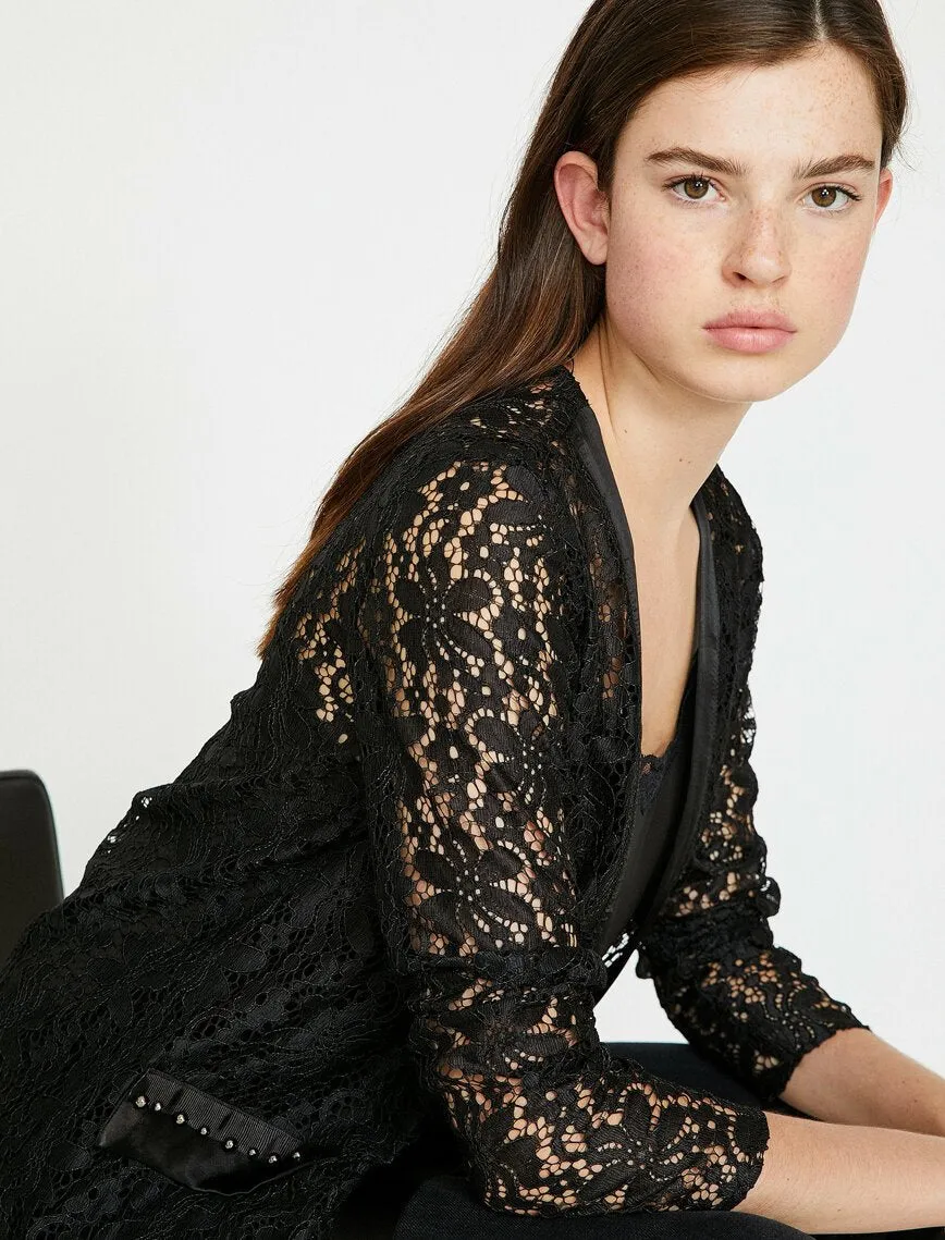 10631 Black Lace Jacket