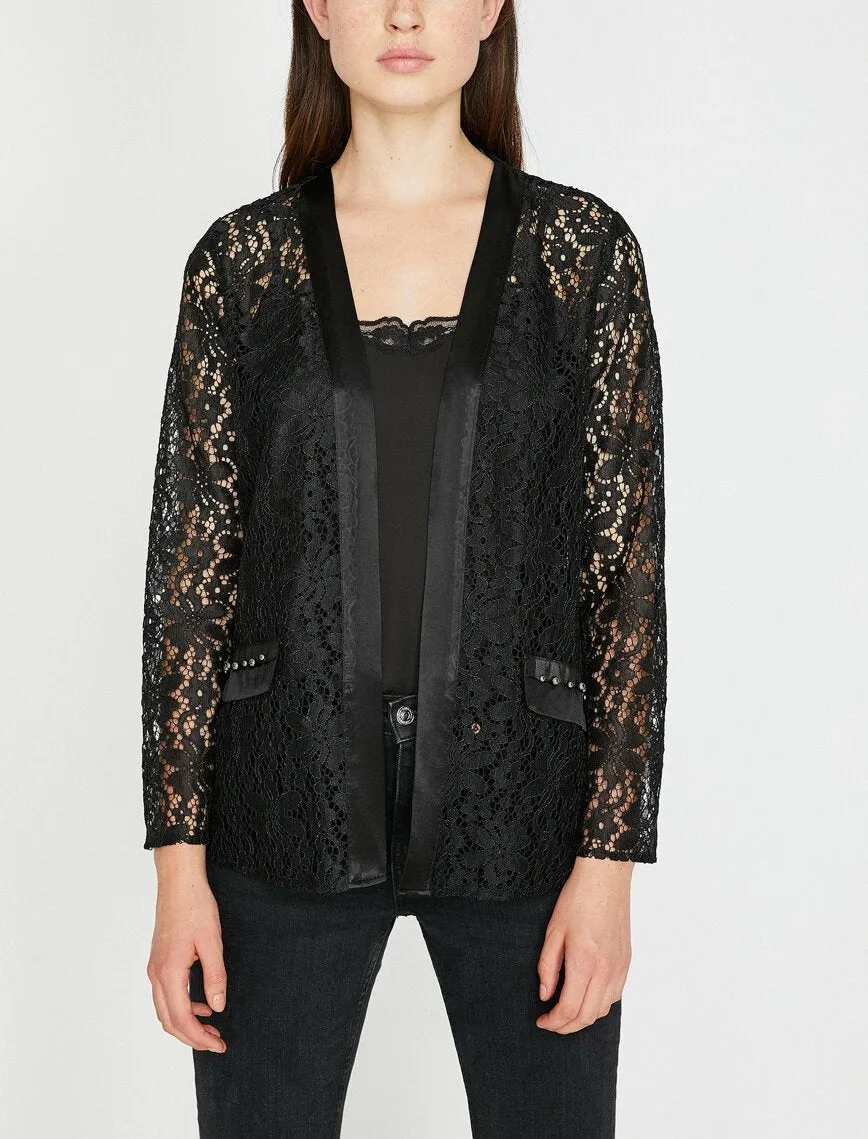 10631 Black Lace Jacket