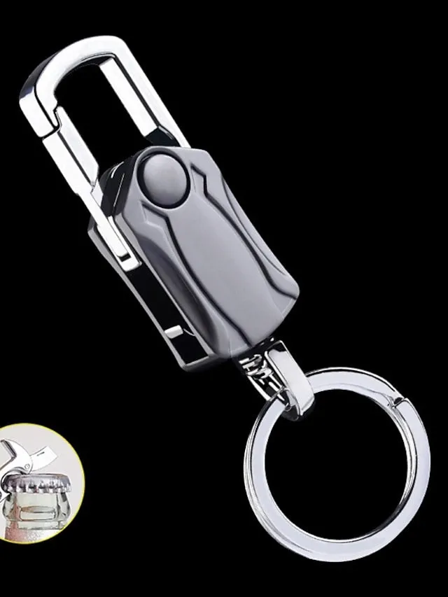 4-in-1 Heavy Duty Key Chain Anti-Anxiety Fidget Spinner Rotatable Keyring Box Cutter Phone Holer Bottle Opener Keychain CYT