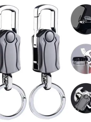 4-in-1 Heavy Duty Key Chain Anti-Anxiety Fidget Spinner Rotatable Keyring Box Cutter Phone Holer Bottle Opener Keychain CYT