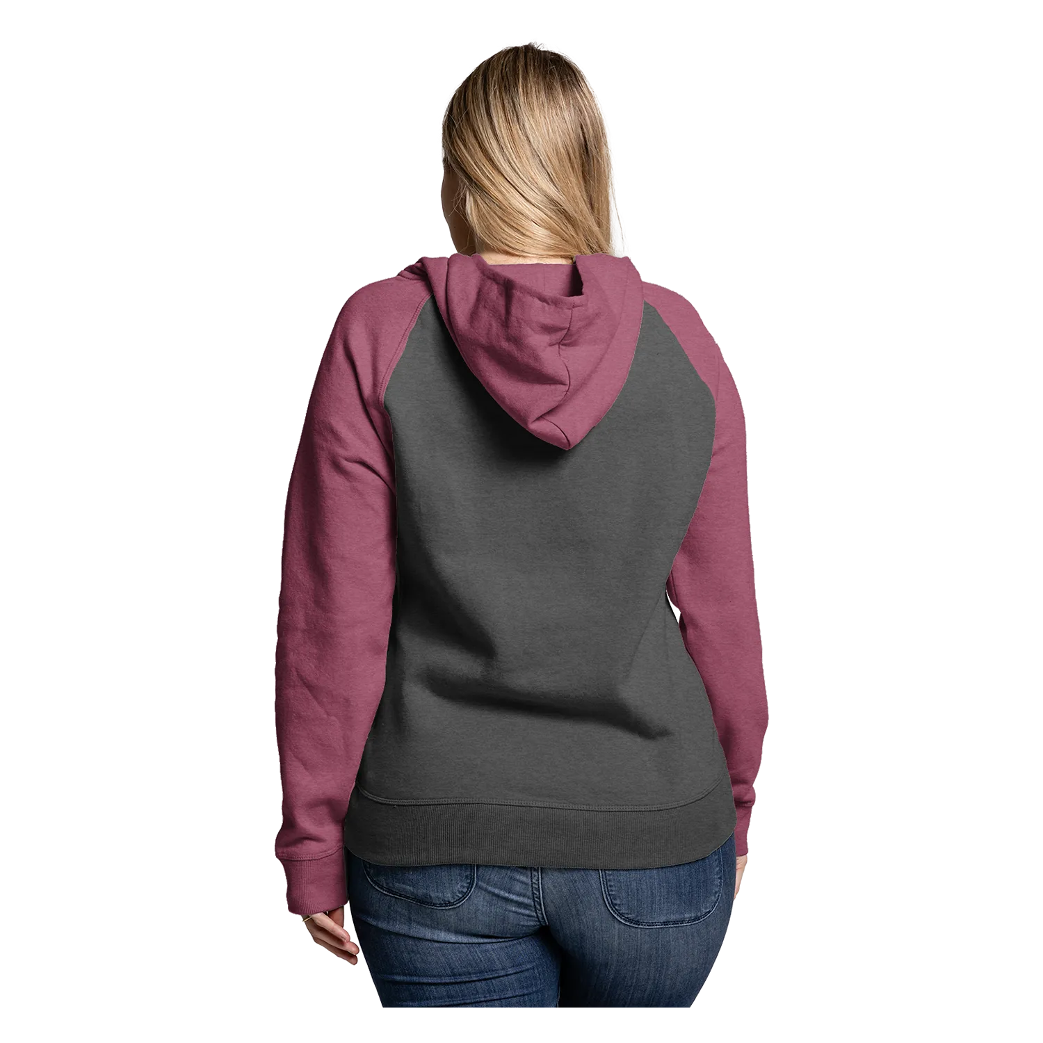 82182 Women's Cozy Asym Hood - Two Tone Colors