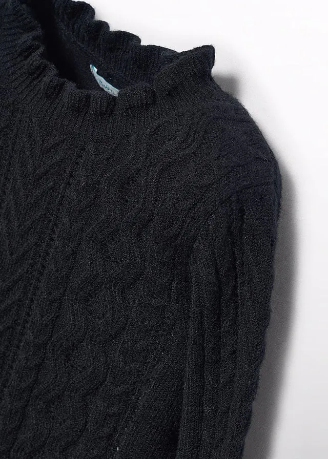 Abel & Lula girls mock neck ruffle sweater