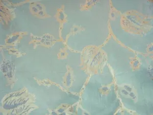 Aqua Champagne - Faux Silk Taffeta Jacquard