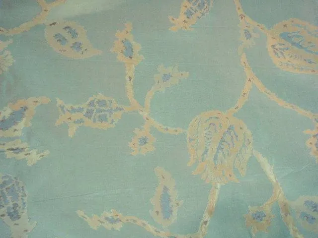 Aqua Champagne - Faux Silk Taffeta Jacquard