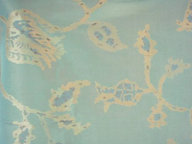 Aqua Champagne - Faux Silk Taffeta Jacquard