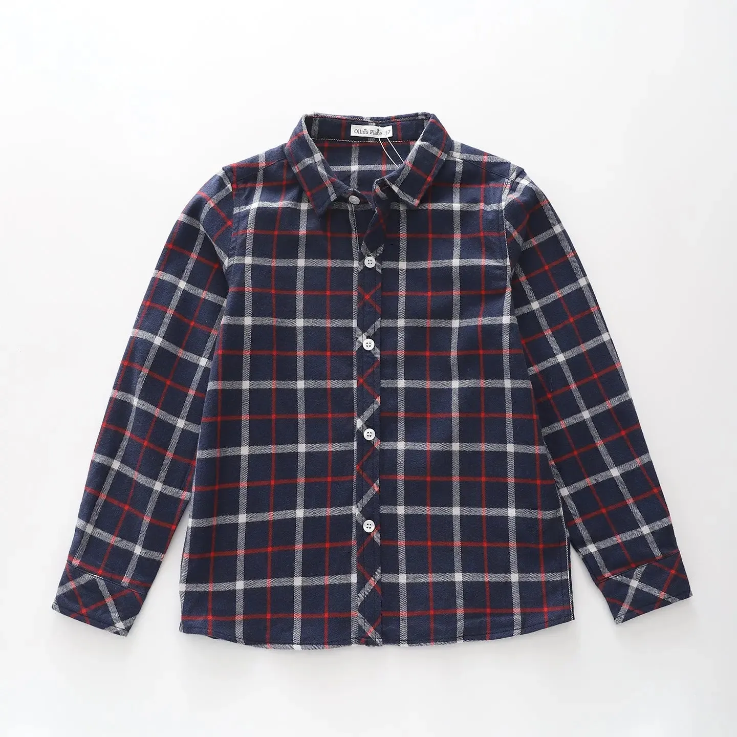 Blue and Red Plaid Shirt