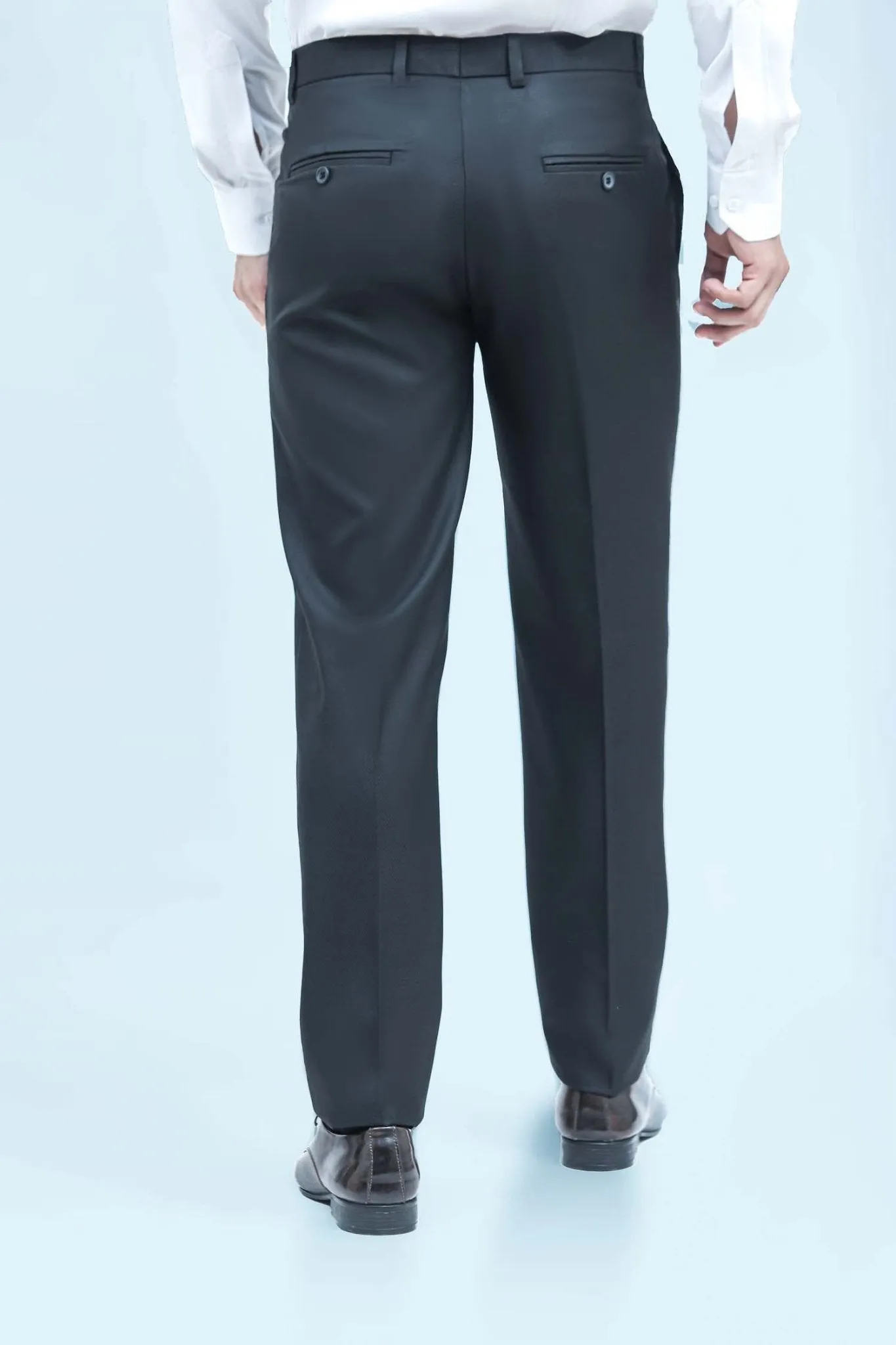 bluebird men's black formal trousers