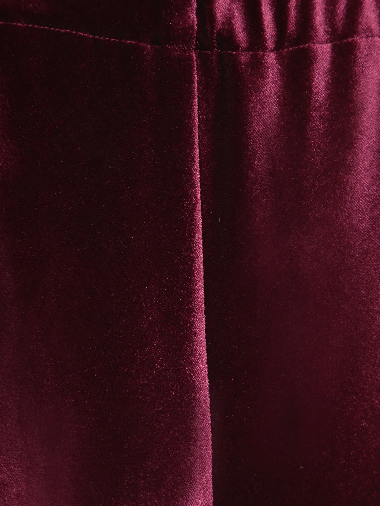 Bordeaux Velvet Palazzo Pants
