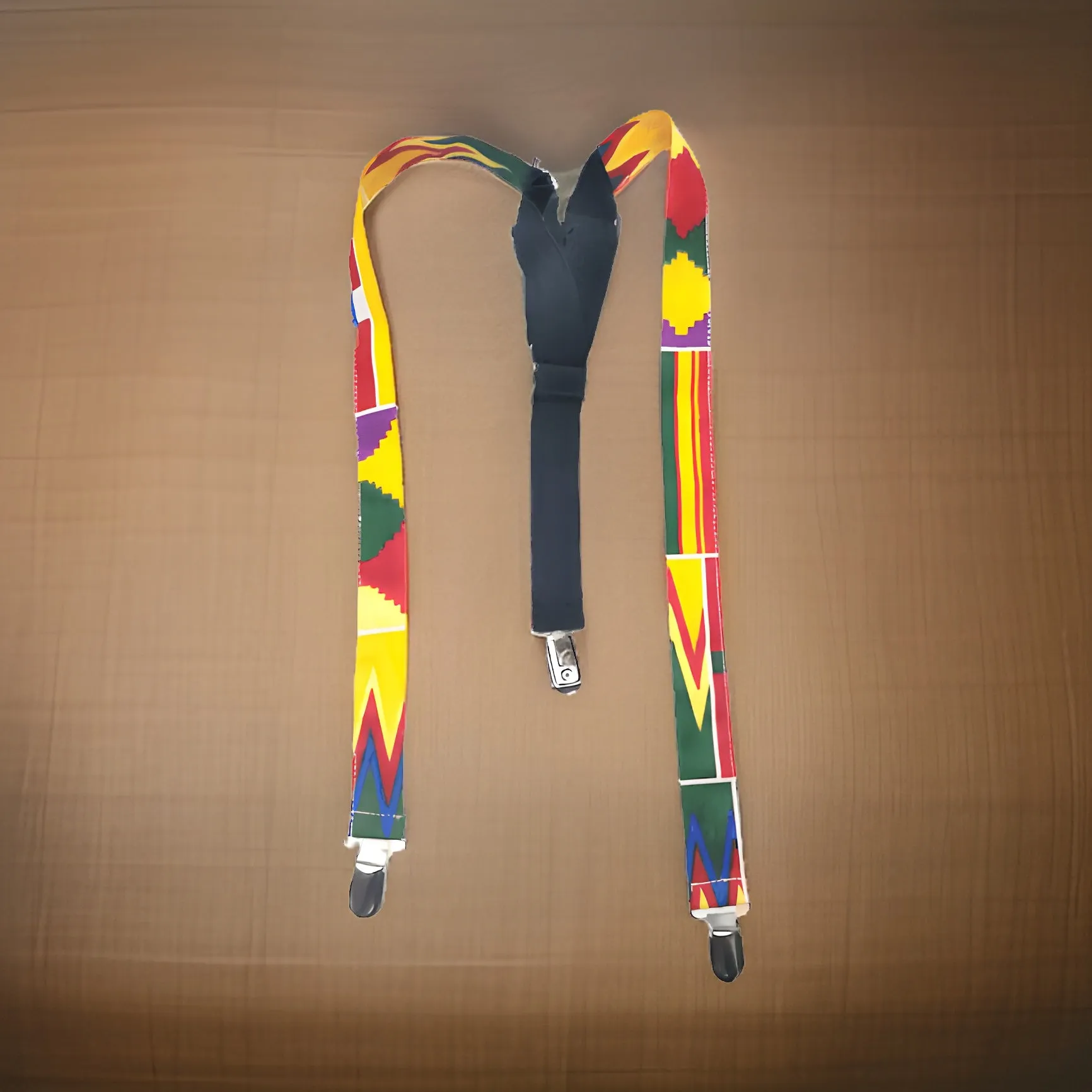 Boys African Print Suspenders