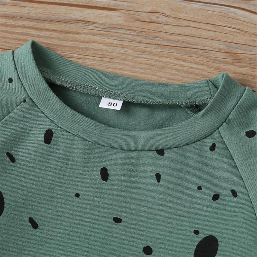Boys Bear Dolka Dot Long Sleeve Top & Pants