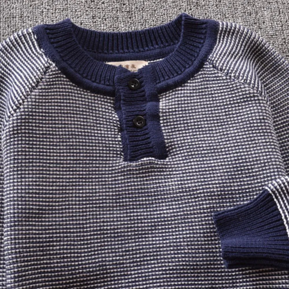 Boys British Style Stripe Long Sleeves Top & Pants Boys Casual Suits