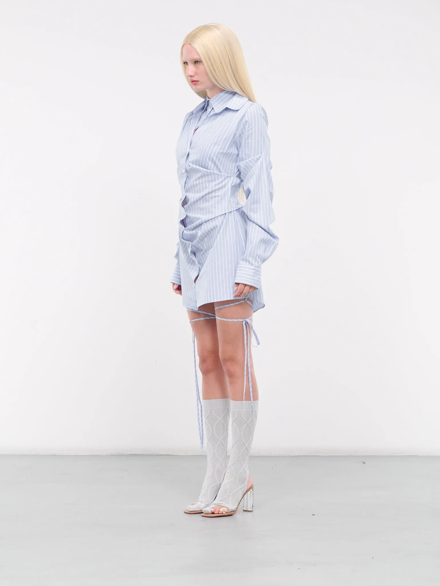 Breakfast Shirt Dress (216-513-BLUE-STRIPE)