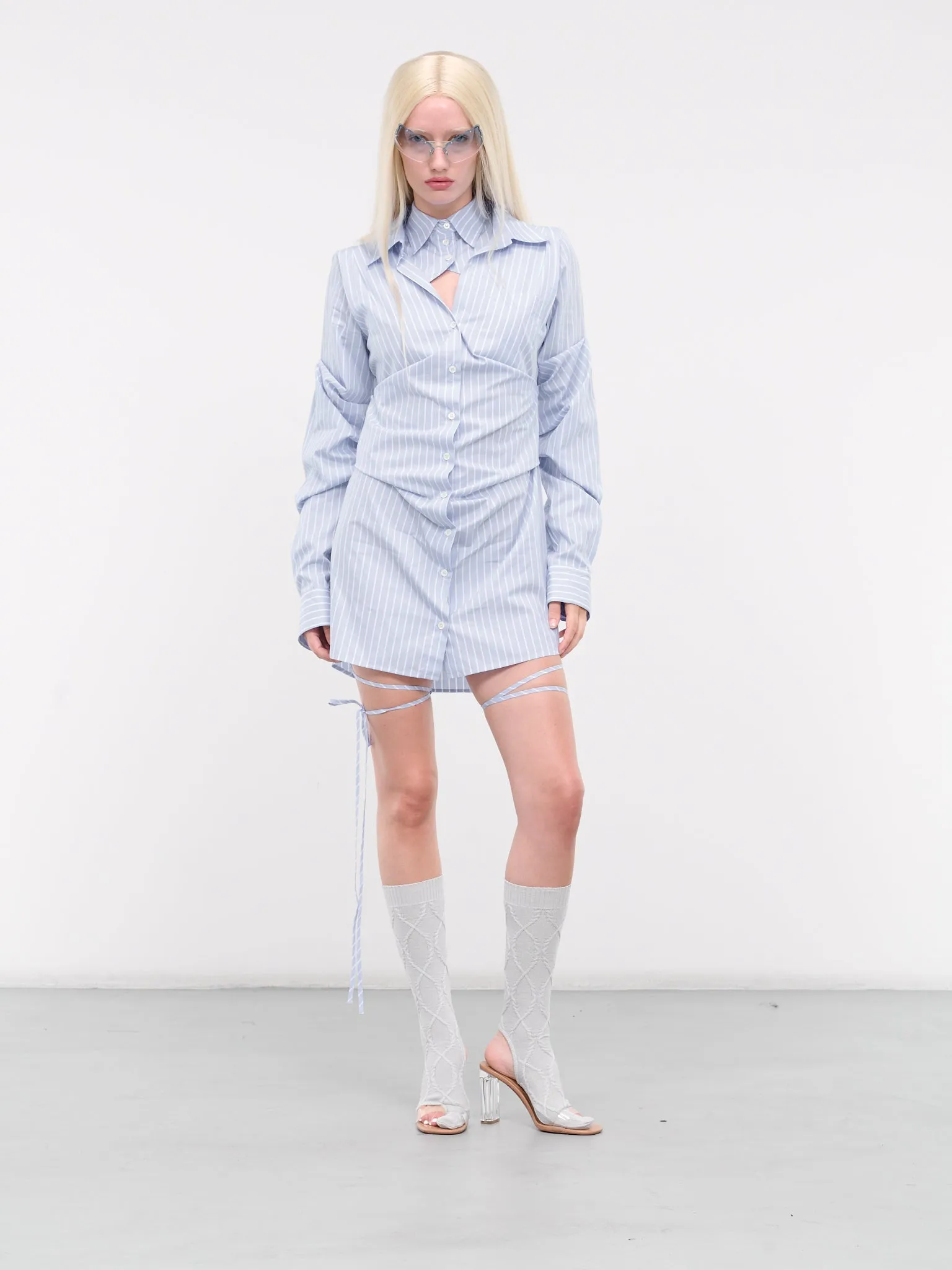 Breakfast Shirt Dress (216-513-BLUE-STRIPE)