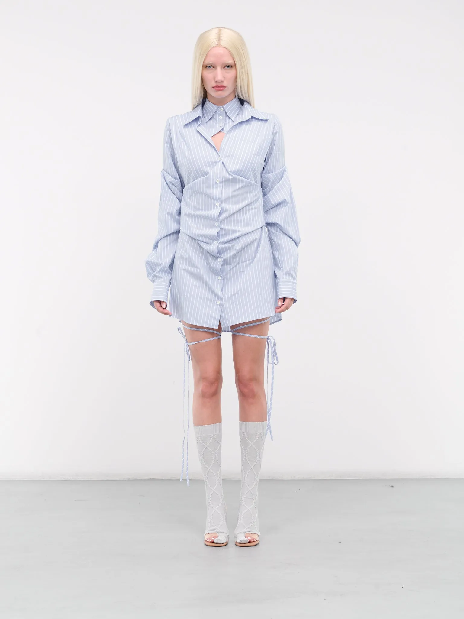 Breakfast Shirt Dress (216-513-BLUE-STRIPE)