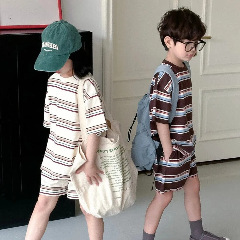 Brother   Sister Casual Striped Summer Set
