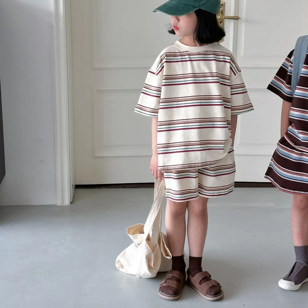 Brother   Sister Casual Striped Summer Set
