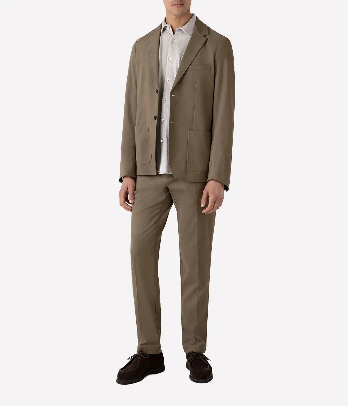 Brushed Cotton Blazer in Sandstone
