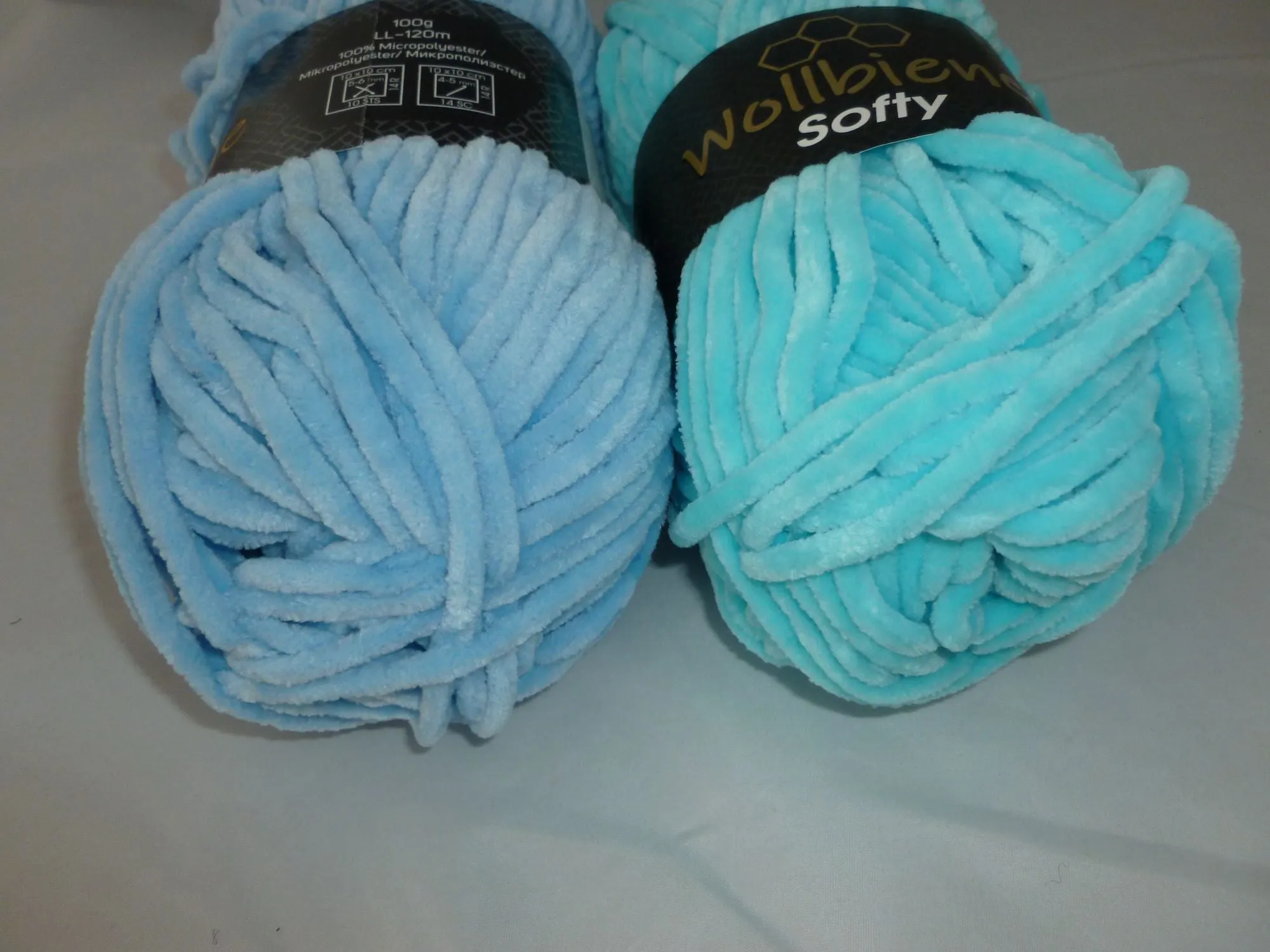 Bulky Chenille Softly by Wollbiene Yarn, Multiple Colors, 100 gm