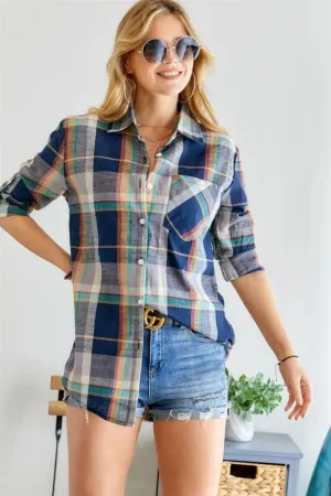 Button Down Plaid Shirt