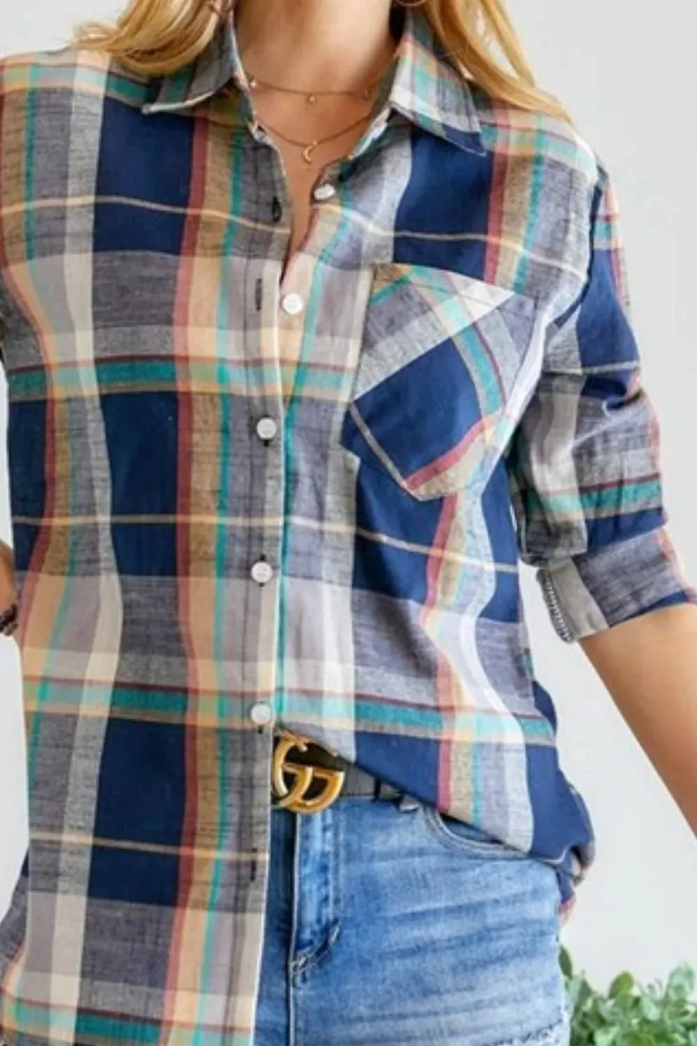 Button Down Plaid Shirt
