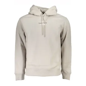Calvin Klein Chic Gray Fleece Hooded Sweatshirt
