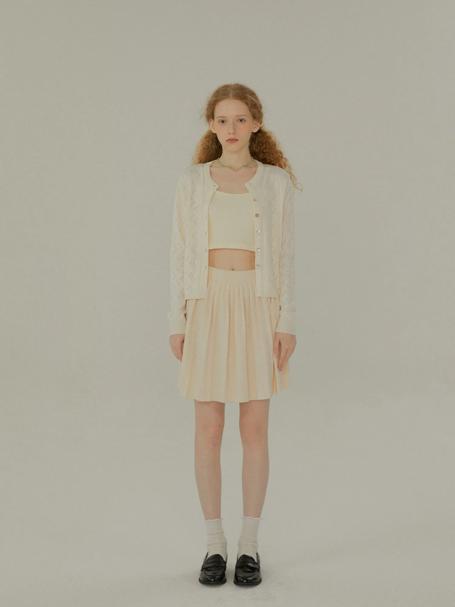Cardigan Skirt Set