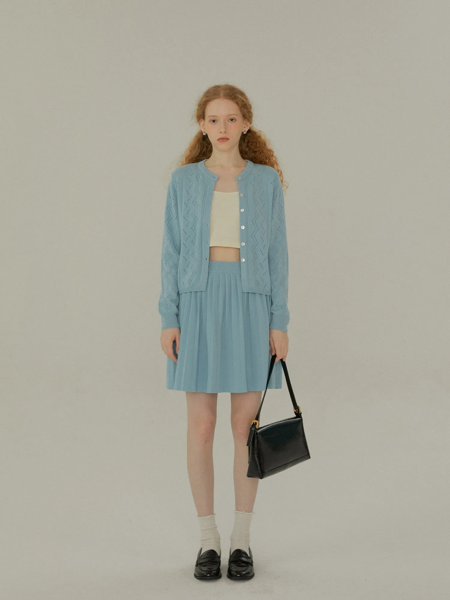 Cardigan Skirt Set