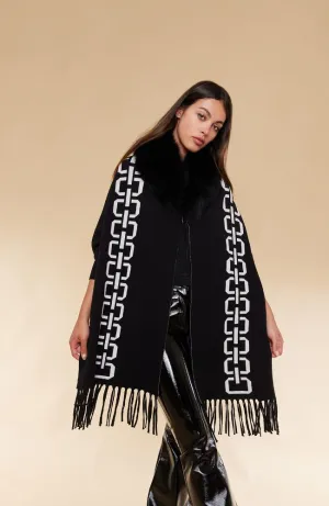 Chain Pattern Cape Fox Collar