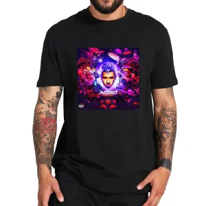 Chris Brown T Shirt New Album Indigo Cover Tshirt Hip Hop Singer Asian Size Crew Neck Cotton High Quality Casual Tee Shirt