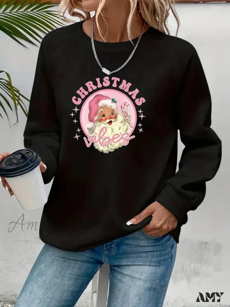 Cozy Santa Pattern Christmas Hoodie