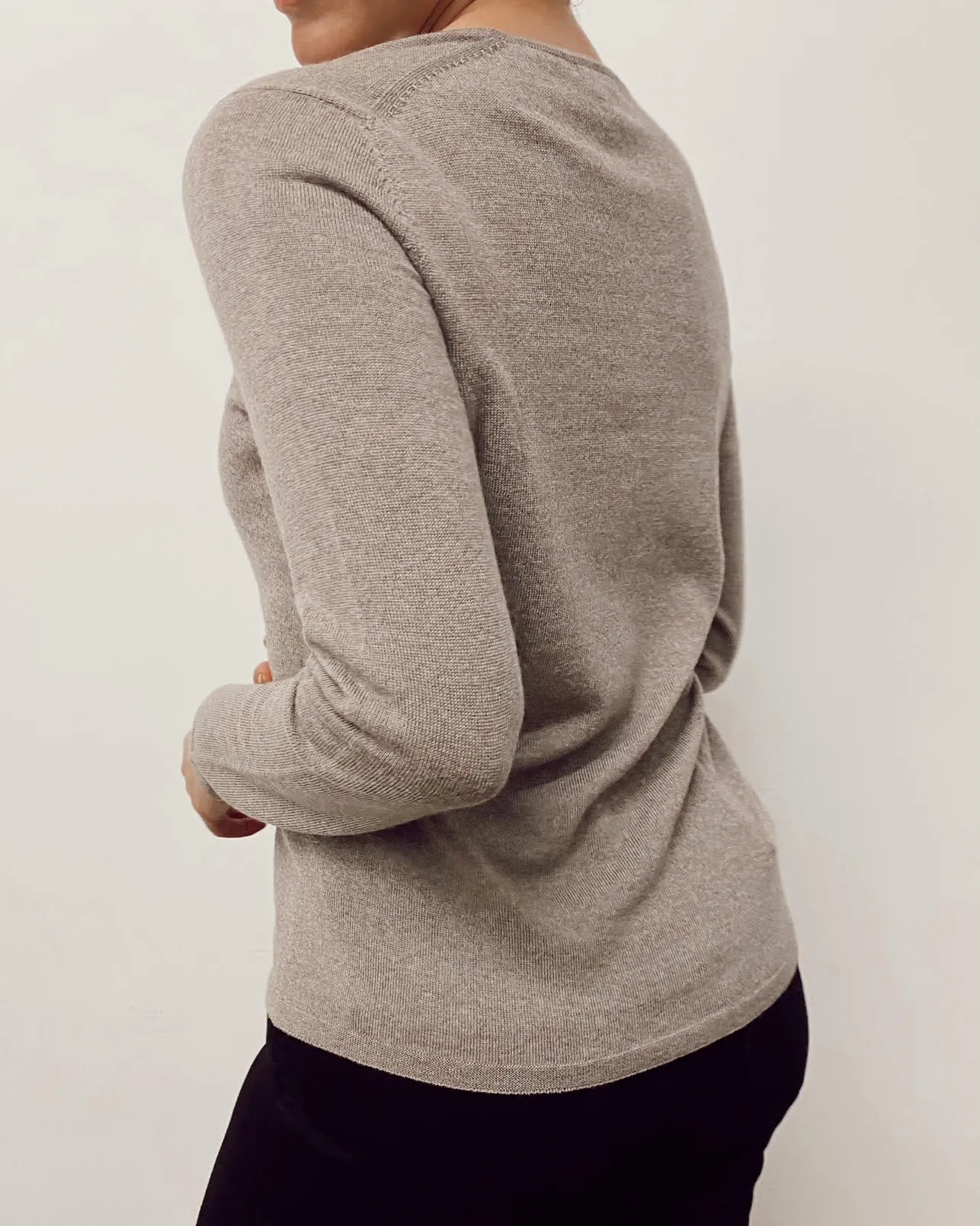 Crew Neck Jumper (Walnut)