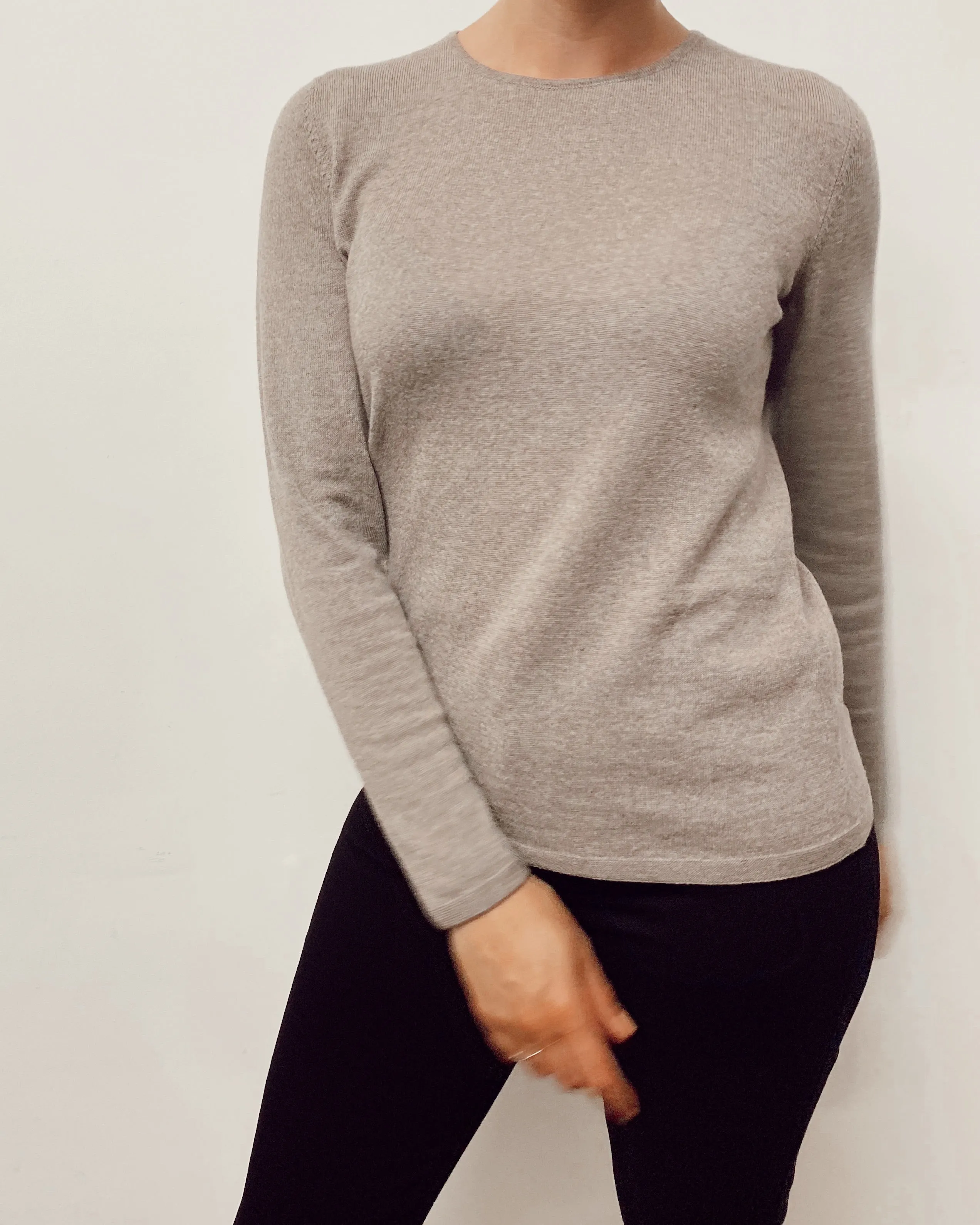 Crew Neck Jumper (Walnut)