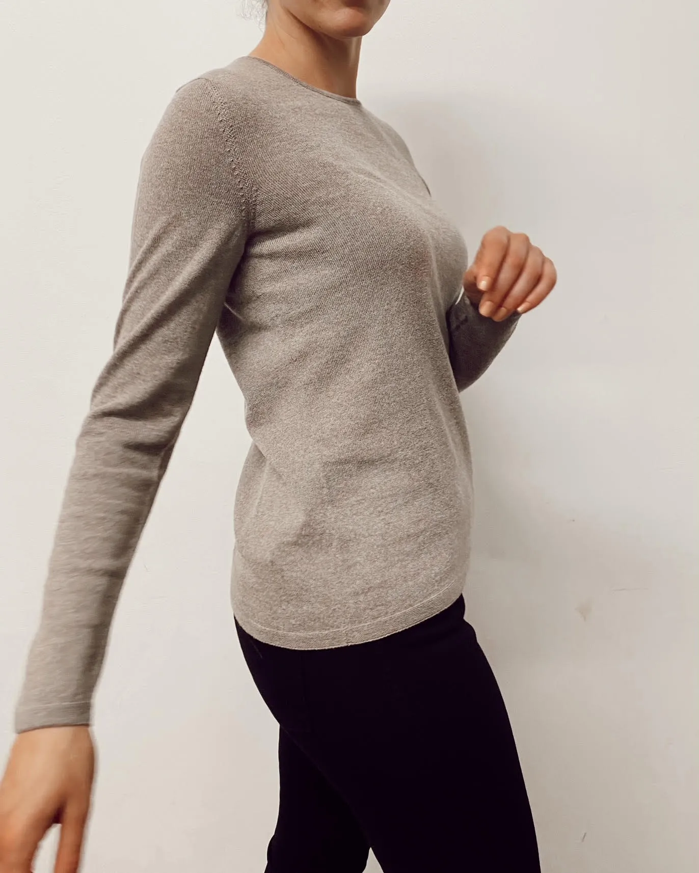 Crew Neck Jumper (Walnut)