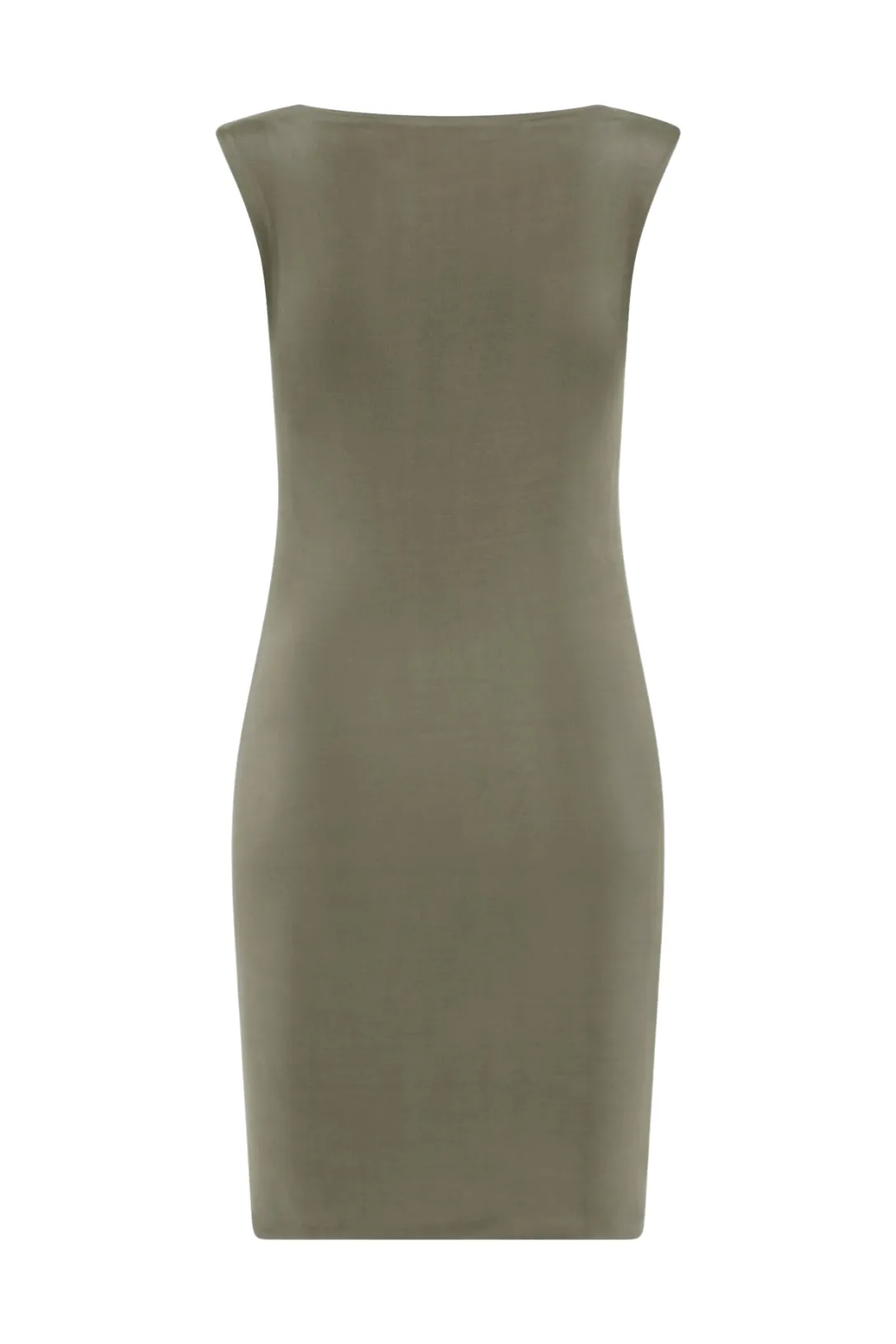 Cupro Jersey Mini Dress | Smokey Olive