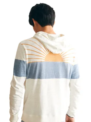 Faherty Sunwashed Sunray Slub Hoodie in Ocean Sunrise