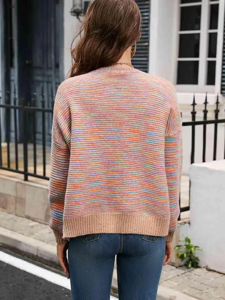 Fall Chic Buttoned V Neck Cardigan