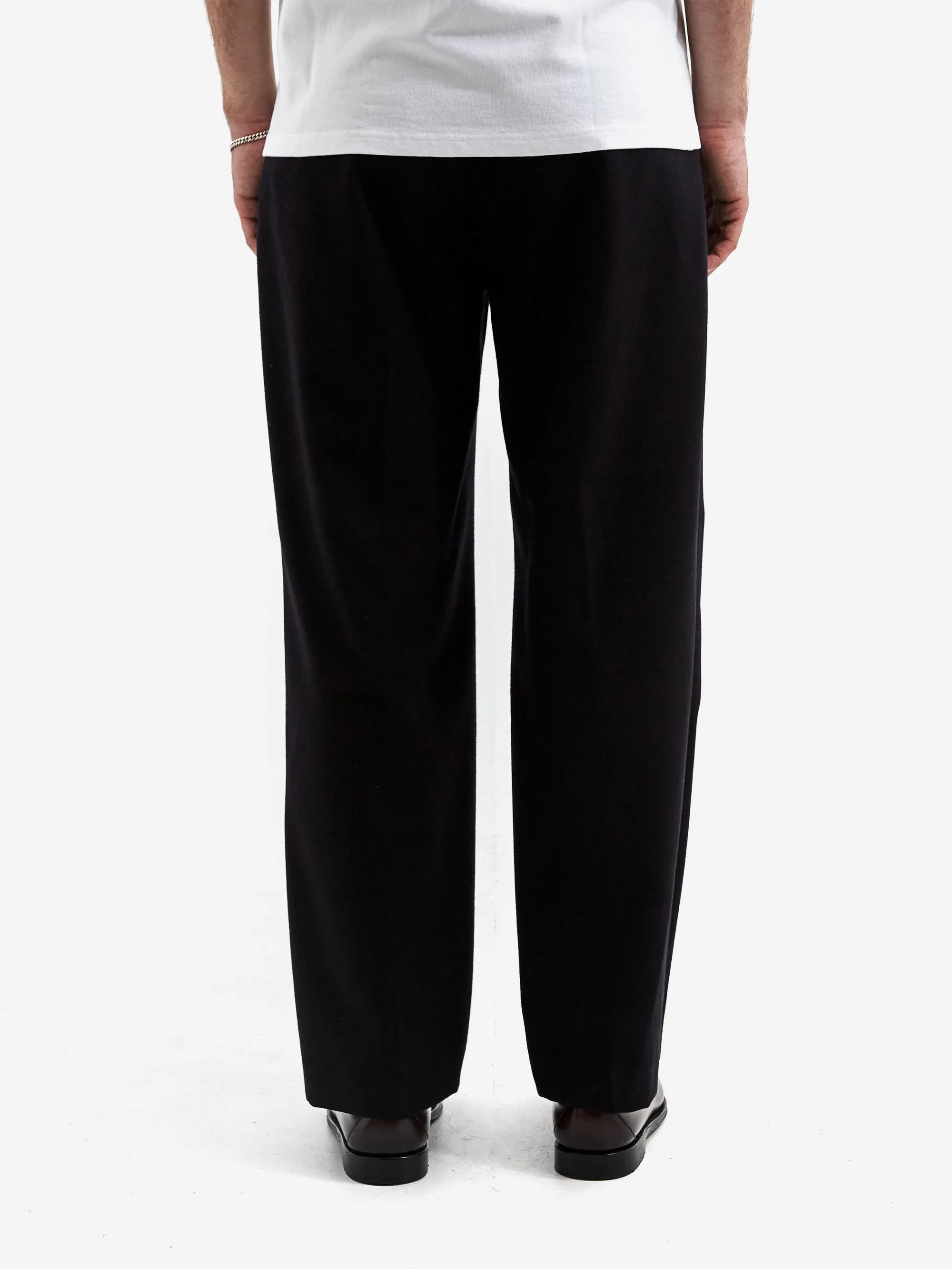 Farah Japan Two Tuck Side Adjustable Pants - Navy
