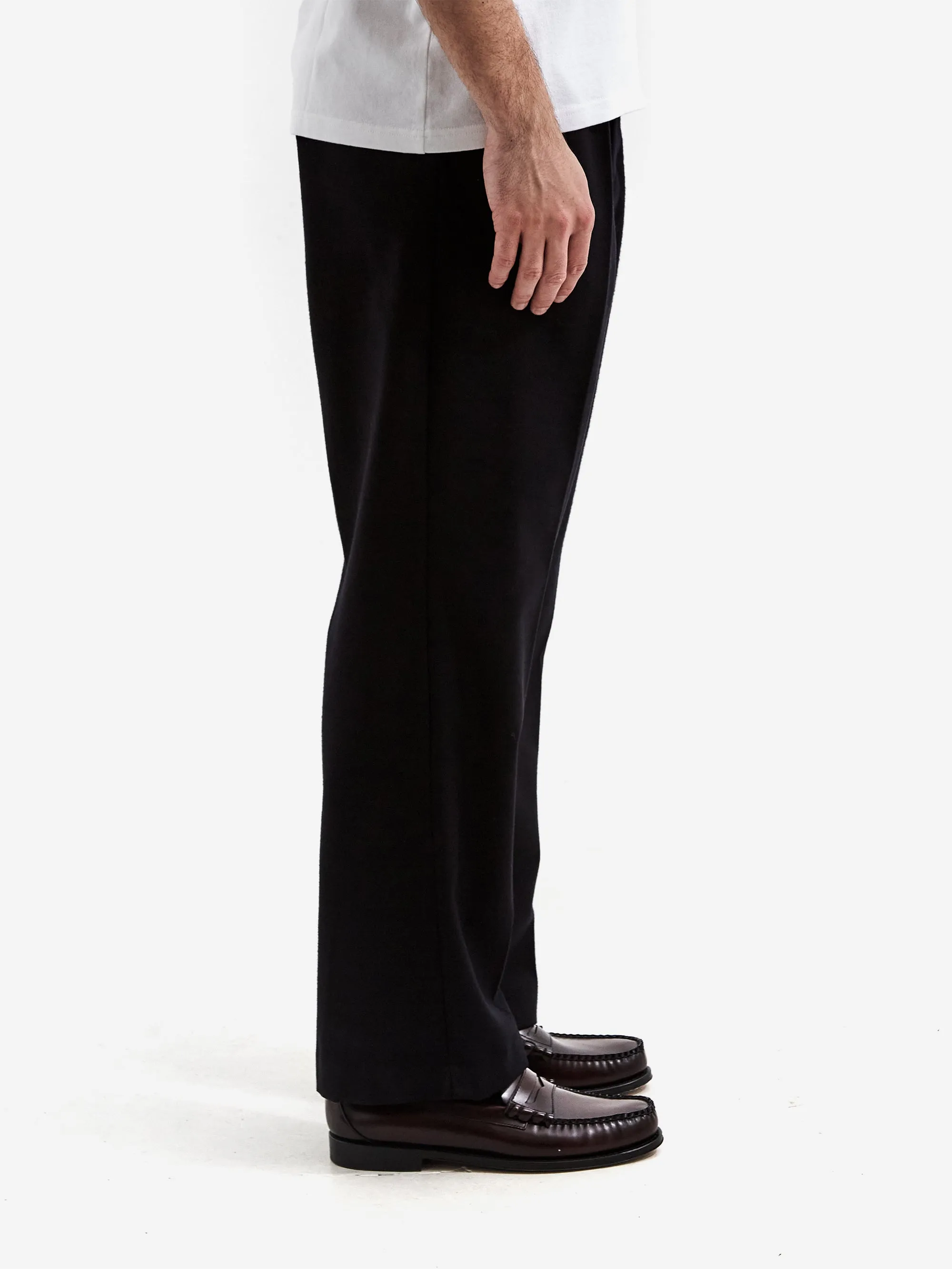 Farah Japan Two Tuck Side Adjustable Pants - Navy