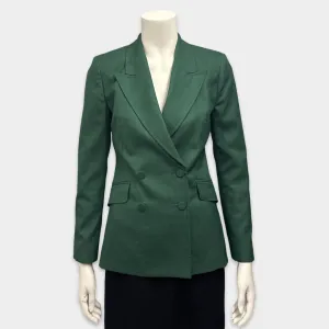 Gabriela Hearst Women's Stephanie double-breasted wool, silk and linen-blend blazer