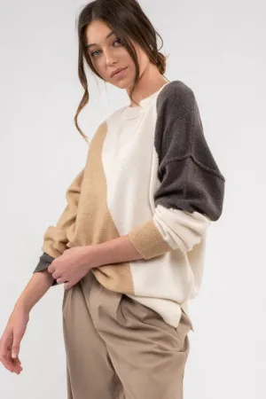Gonna Love Colorblock Knit Sweater