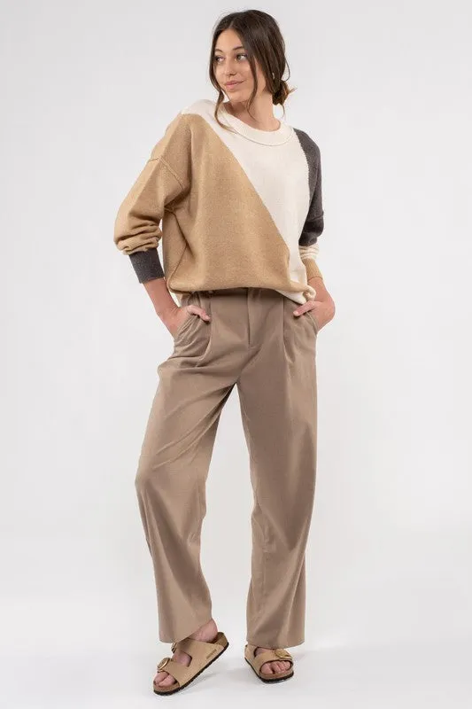 Gonna Love Colorblock Knit Sweater