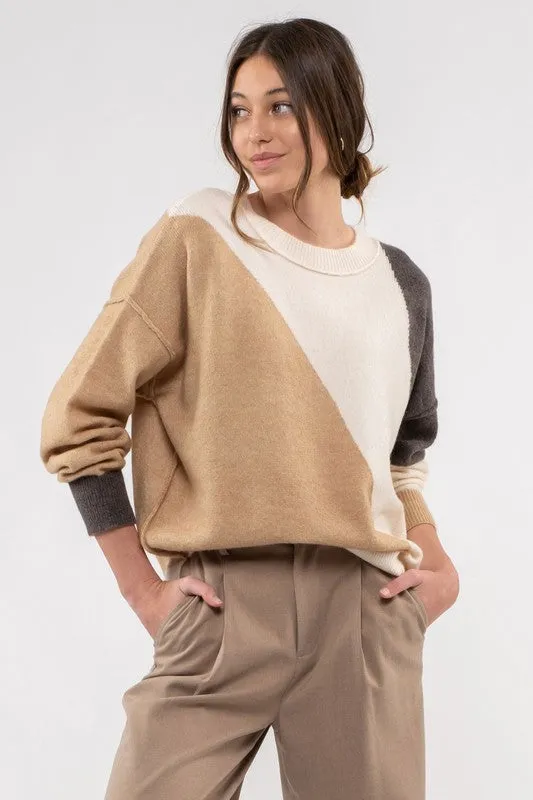Gonna Love Colorblock Knit Sweater