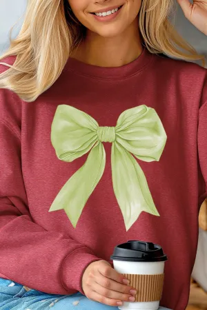 Green Watercolor Bow Unisex NuBlend Crew Sweatshirt