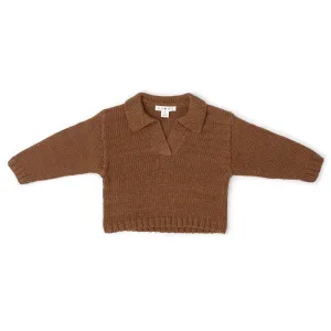Grown Organic Collar Pull Over Espresso