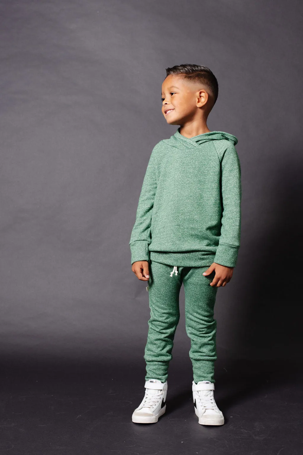 gusset pants CO - green heather