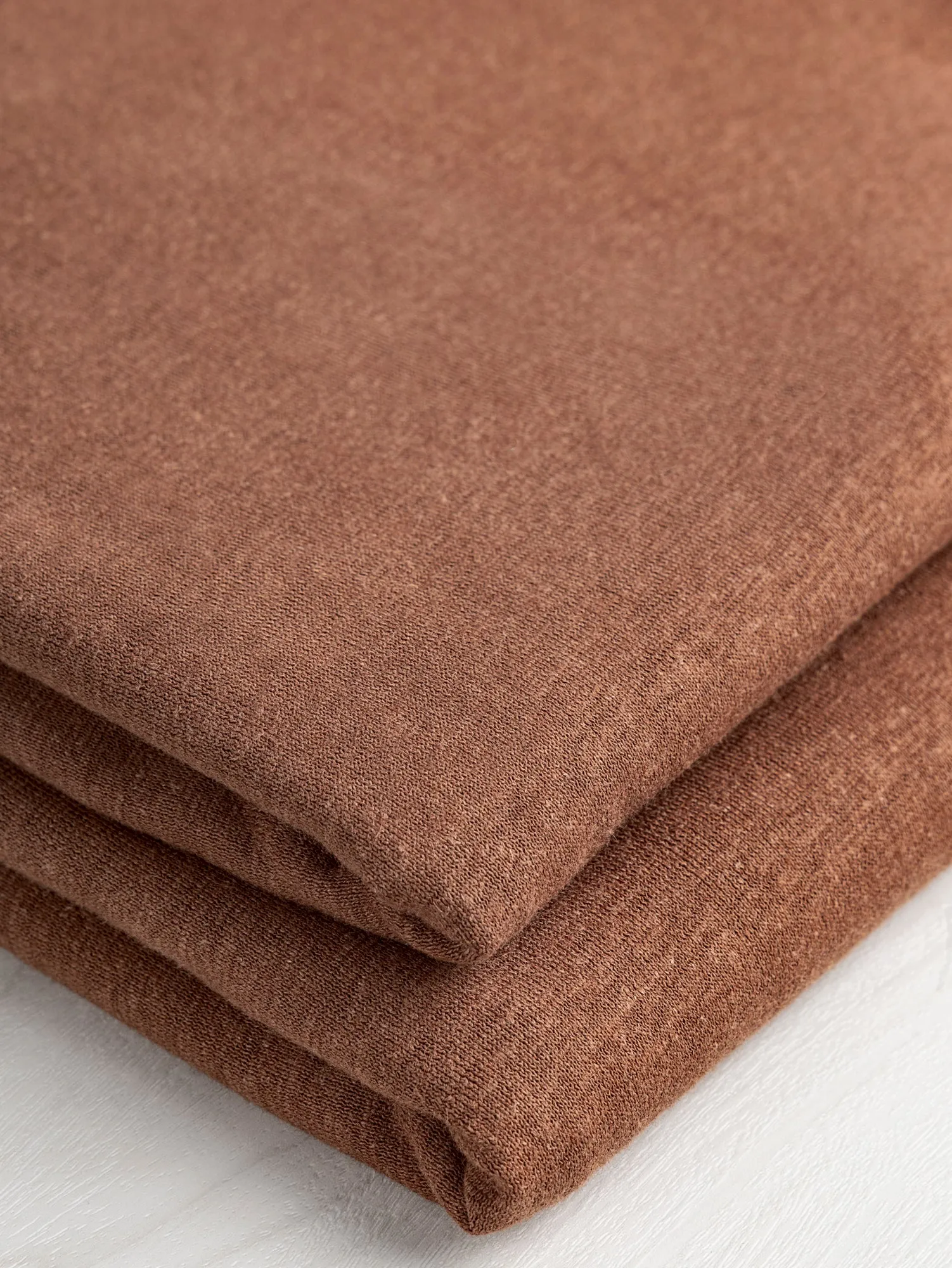 Hemp   Organic Cotton Jersey Knit - Cinnamon