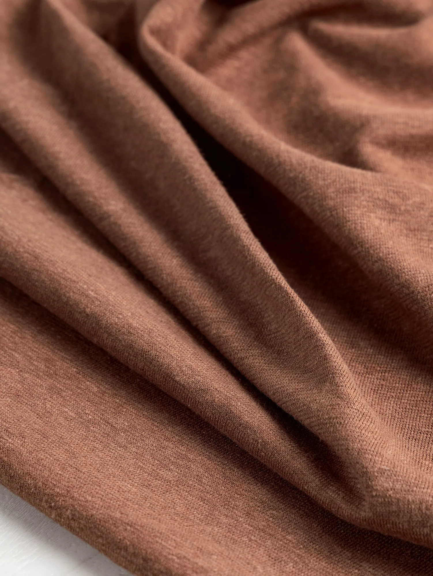 Hemp   Organic Cotton Jersey Knit - Cinnamon
