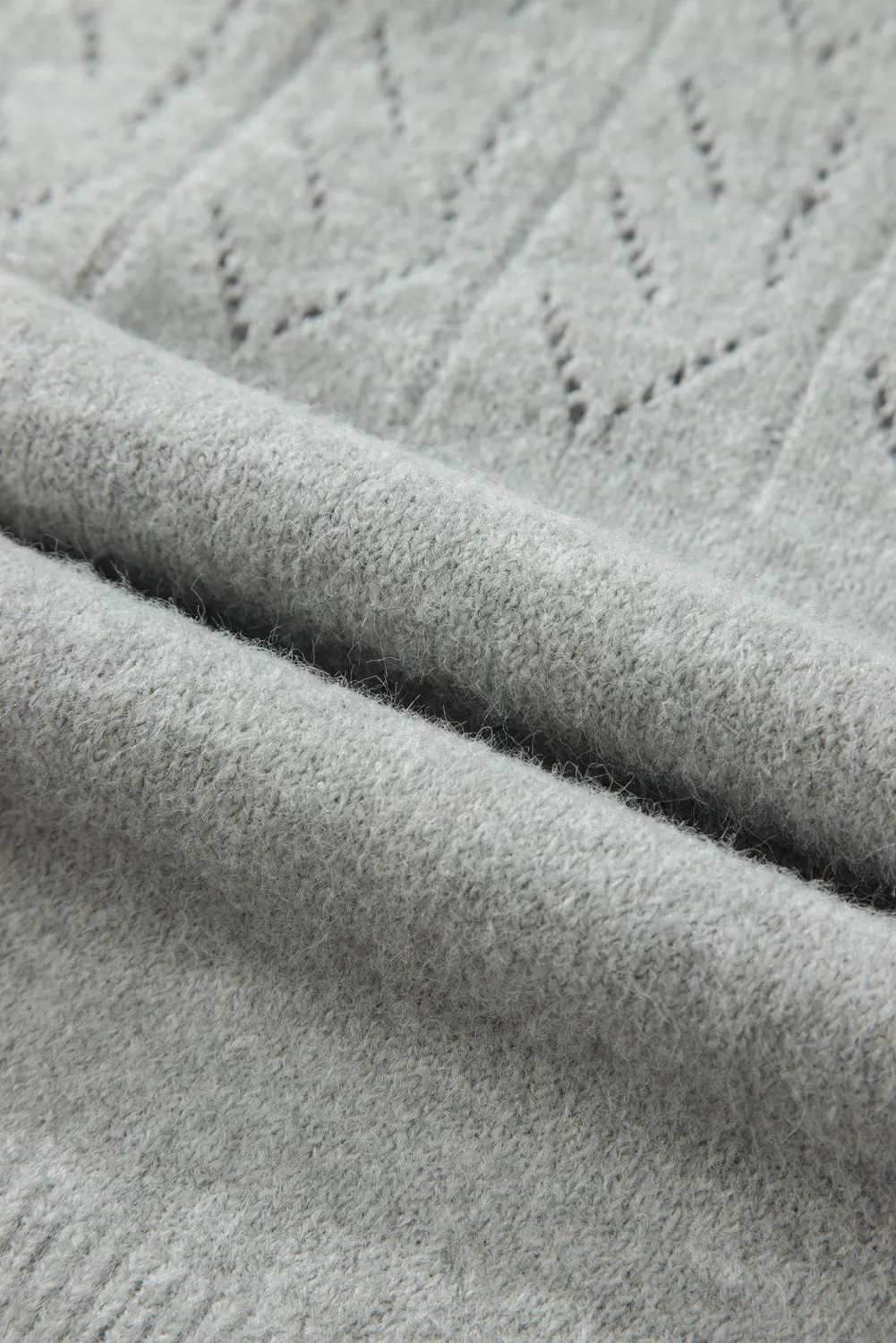 Hollow Out Buttoned Knit Cardigan